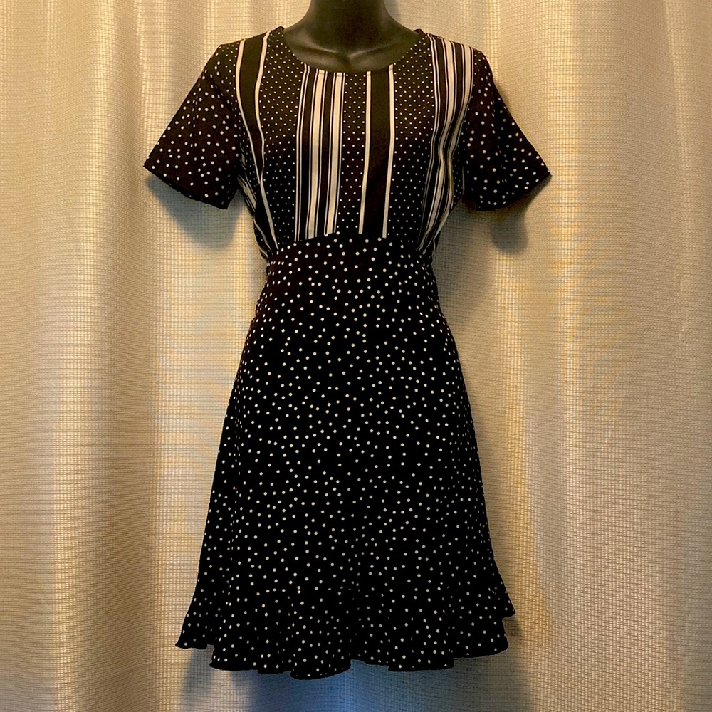 Nasty Gal polka dot and striped dress